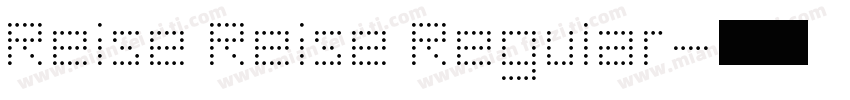 Reise Reise Regular字体转换